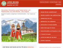 Tablet Screenshot of lofer-rechen.com